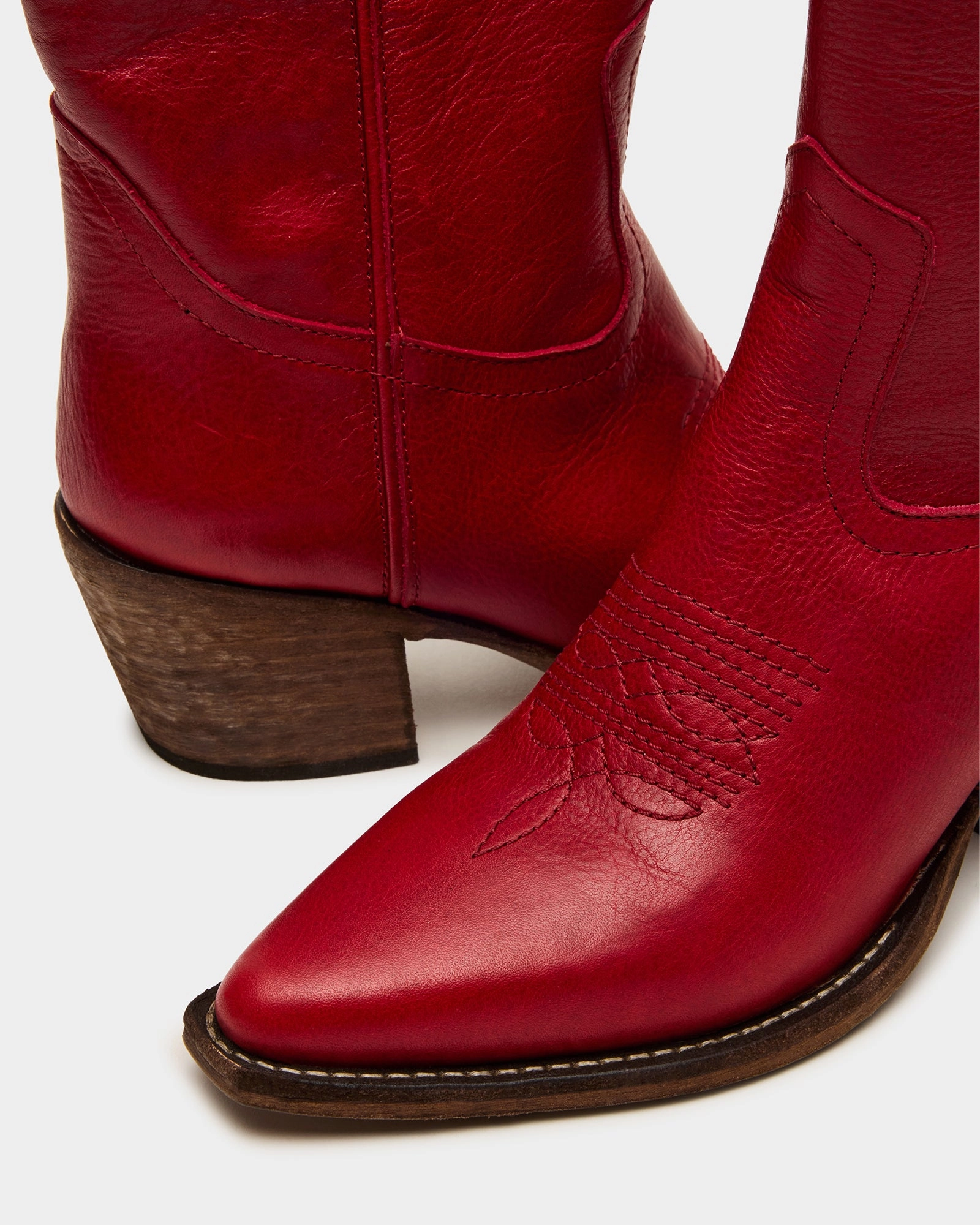 ALBANY RED LEATHER Step In Boots