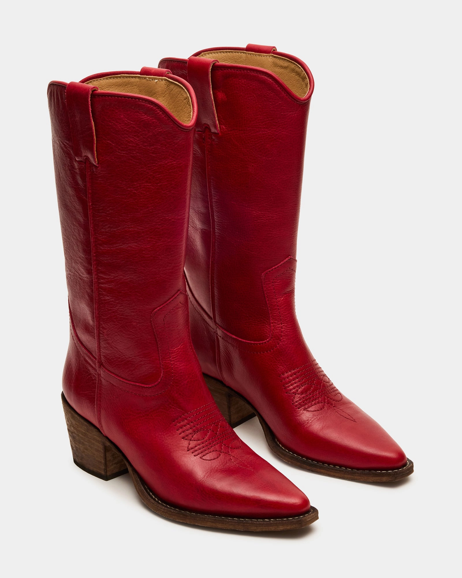 Rain Boots Outfit ALBANY RED LEATHER