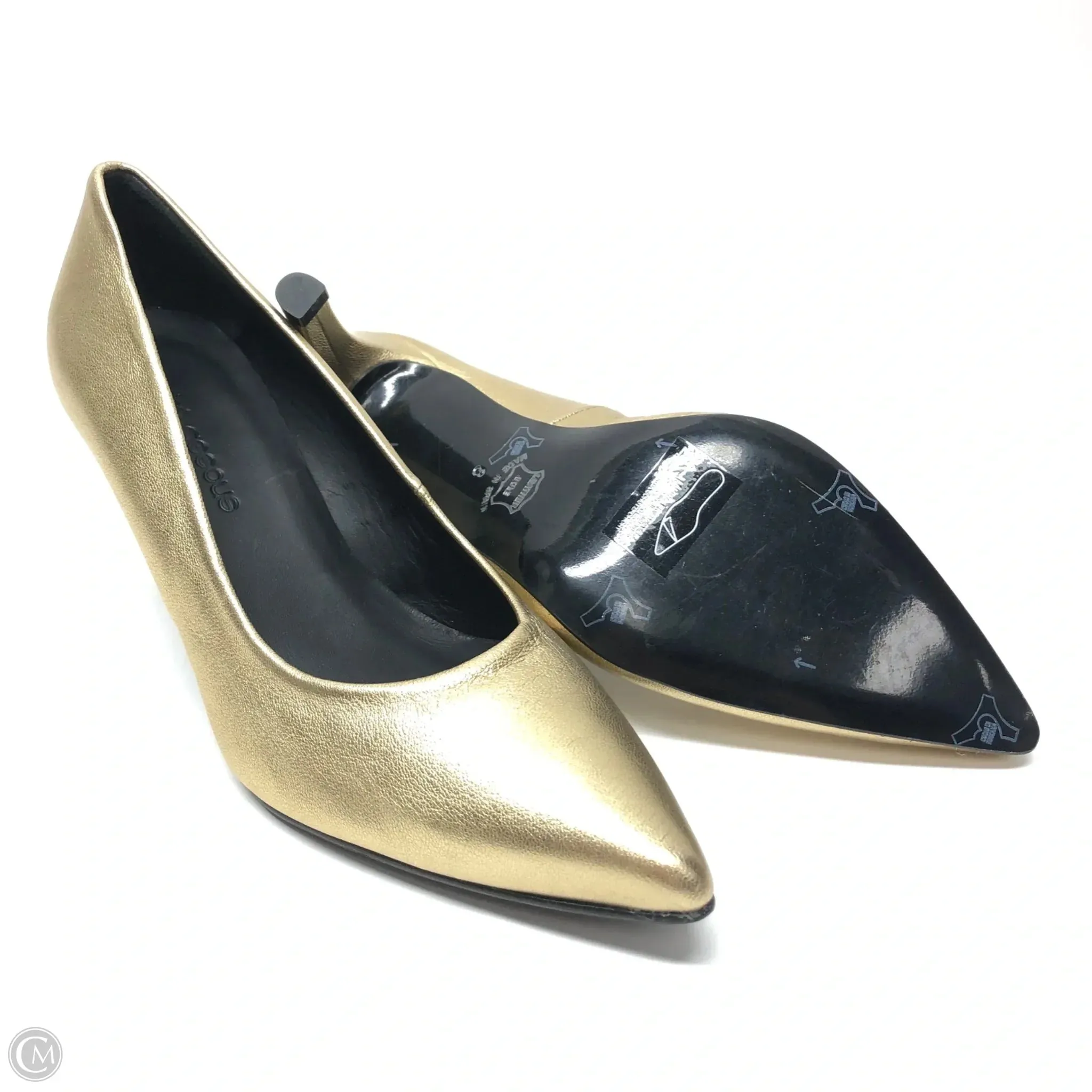 Shoes Heels Stiletto By Clothes Mentor In Gold, Size: 8 Soft Sole Casual Shoes