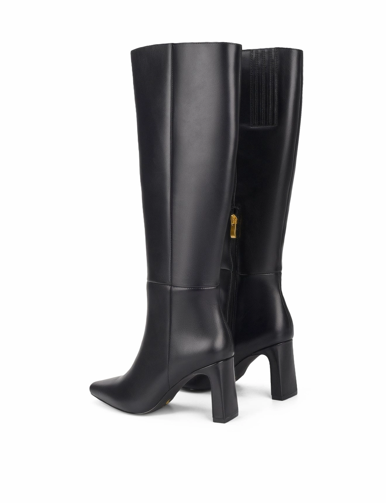 Cacey Long Boots - Black Leather Sarto Boots