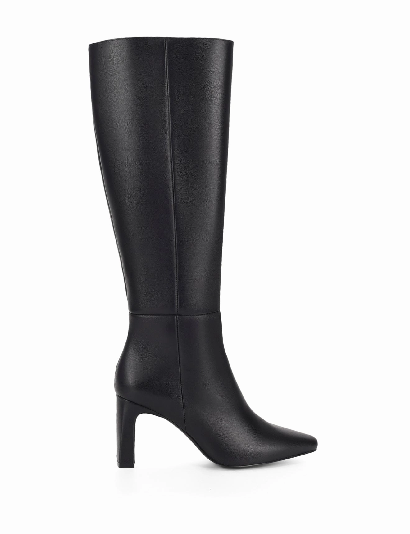 Buckle Boots Knee High Cacey Long Boots - Black Leather
