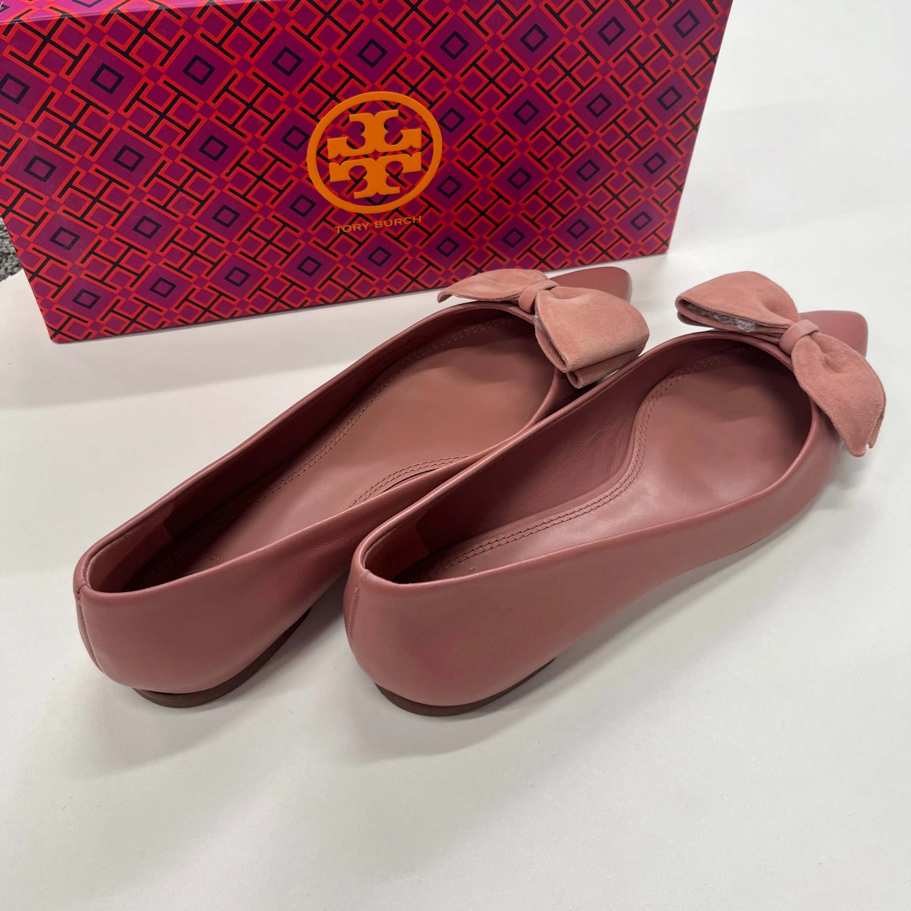 Pink Shoes Flats Ballet Tory Burch, Size 9 Thin Sole Casual Shoes