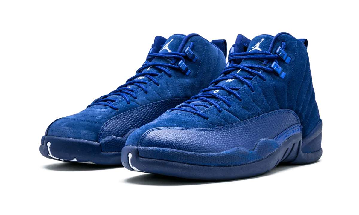 Air Jordan 12 Retro "Deep Royal Suede" Pink Rick Owens Sneakers