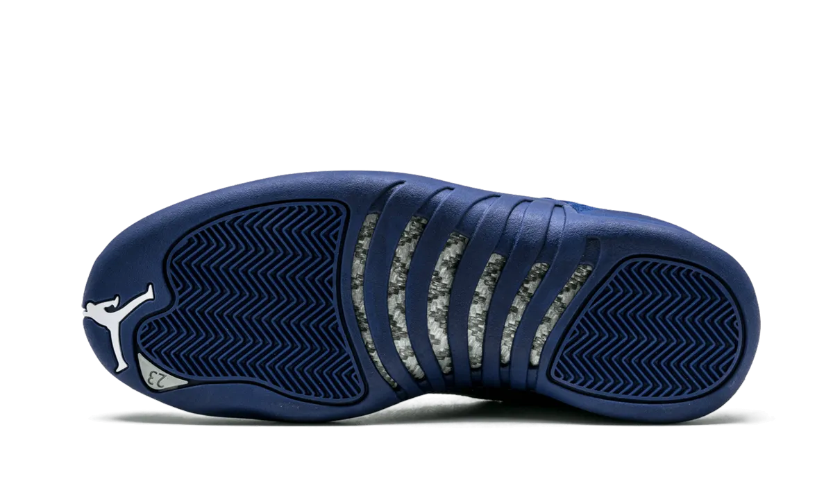 Air Jordan 12 Retro "Deep Royal Suede" Winter Running Sneakers