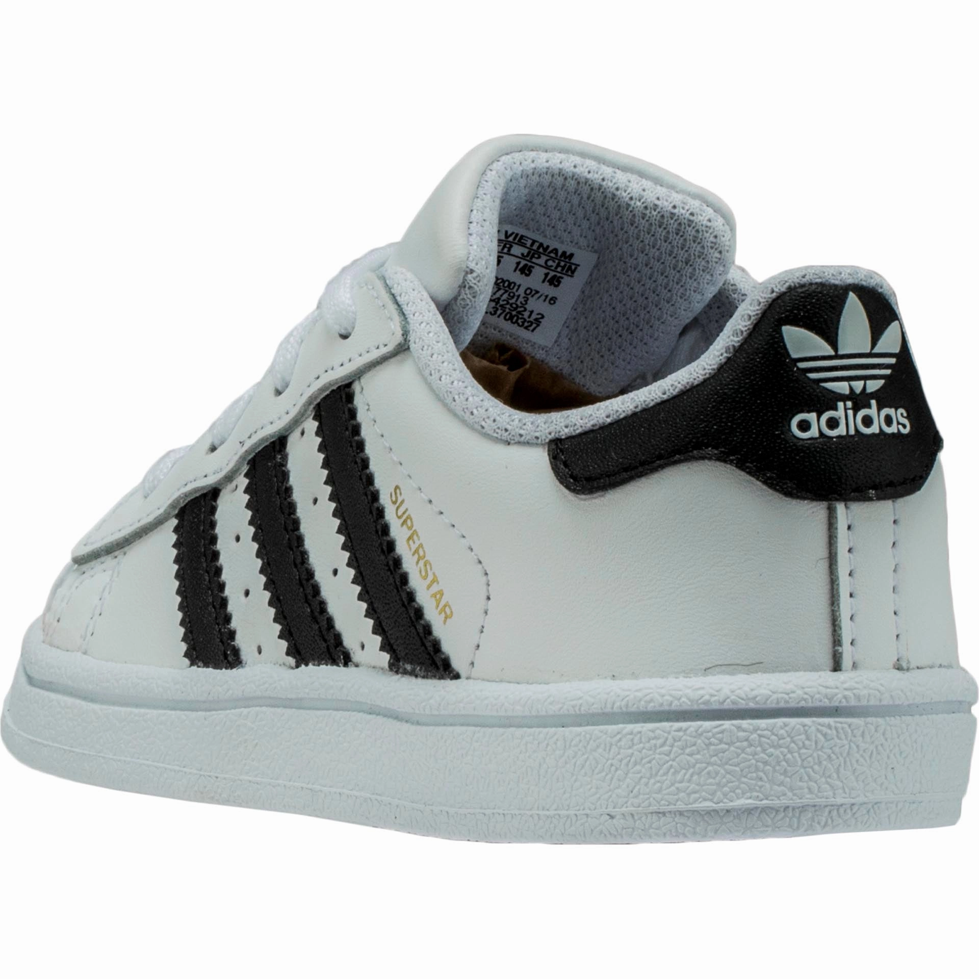 Wide Adidas Shoes Superstar Infant Toddler Lifestyle Shoe - Black/White
