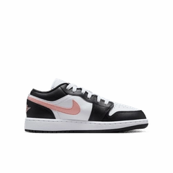 Air Jordan "1 Low" GS - White / Black / Rust Pink Platform Sneakers Pickup