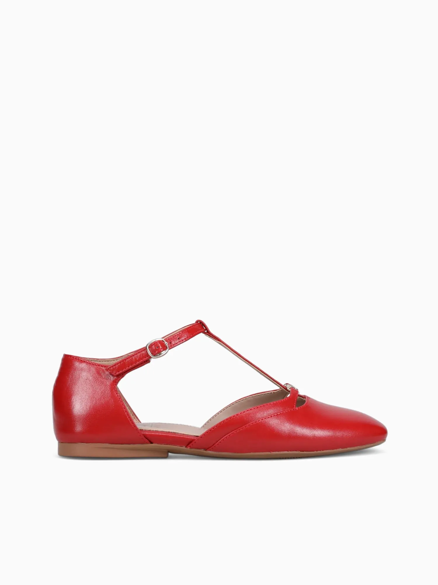 Falls Creek Casual Shoes Caresse Red Leather