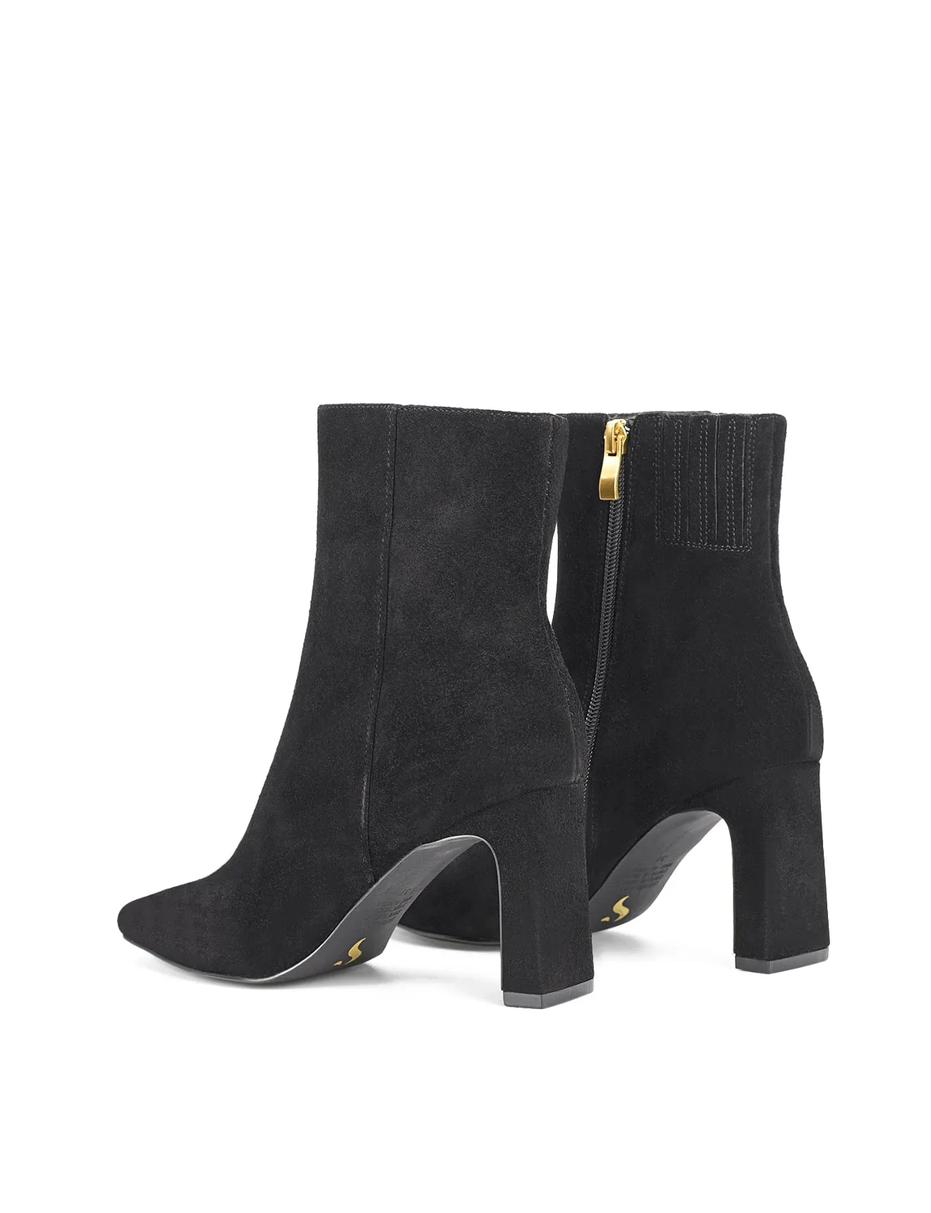 Cassidy Ankle Boots - Black Suede Dresses And Knee High Boots