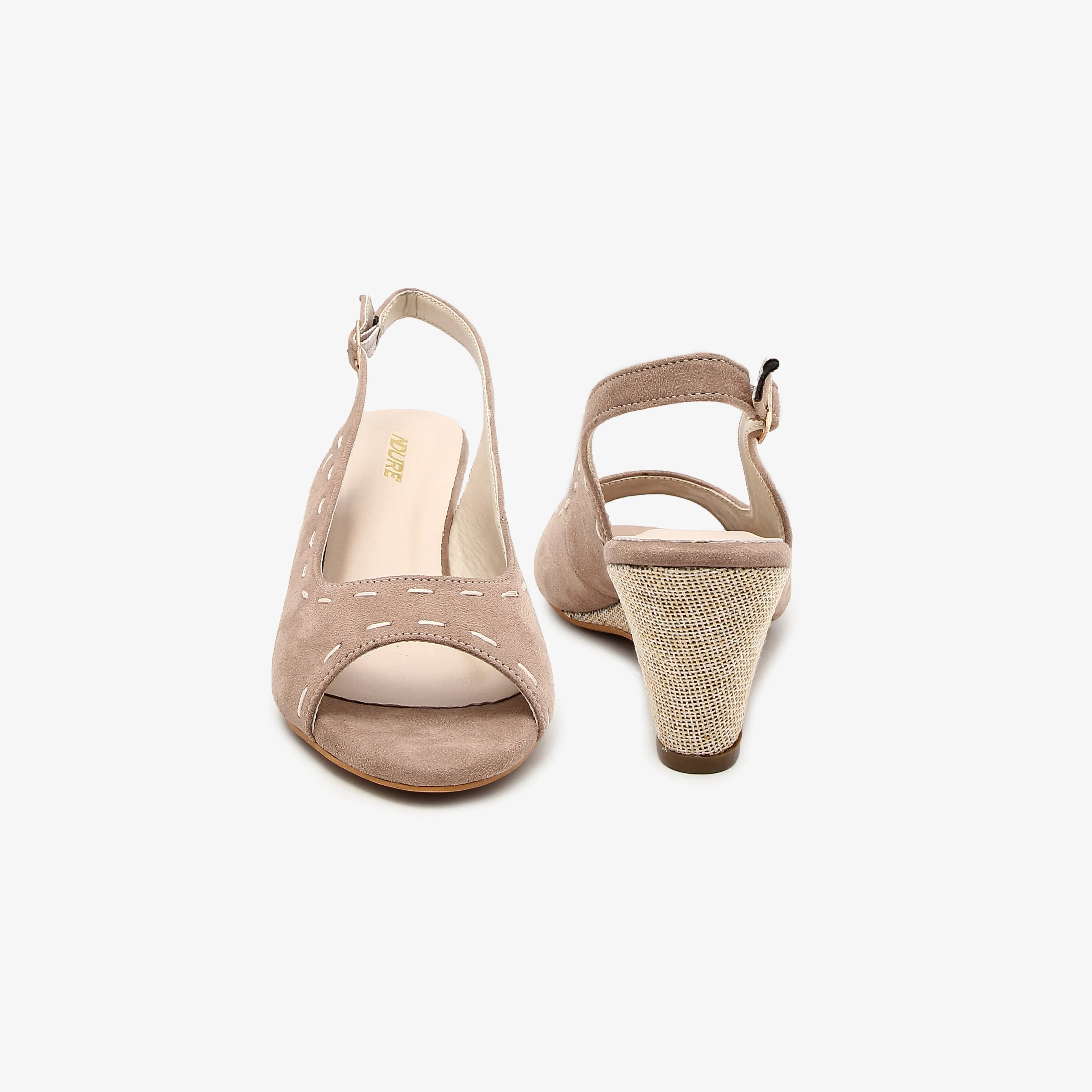 Casual Decorative Stich Wedges H Sandals