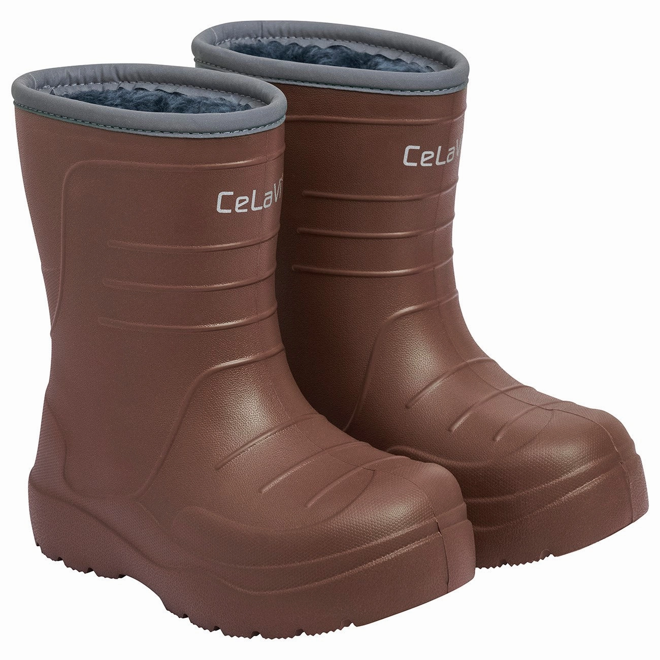 CeLaVi Rocky Road Thermal Boots - Embossed Brown Designer Boots
