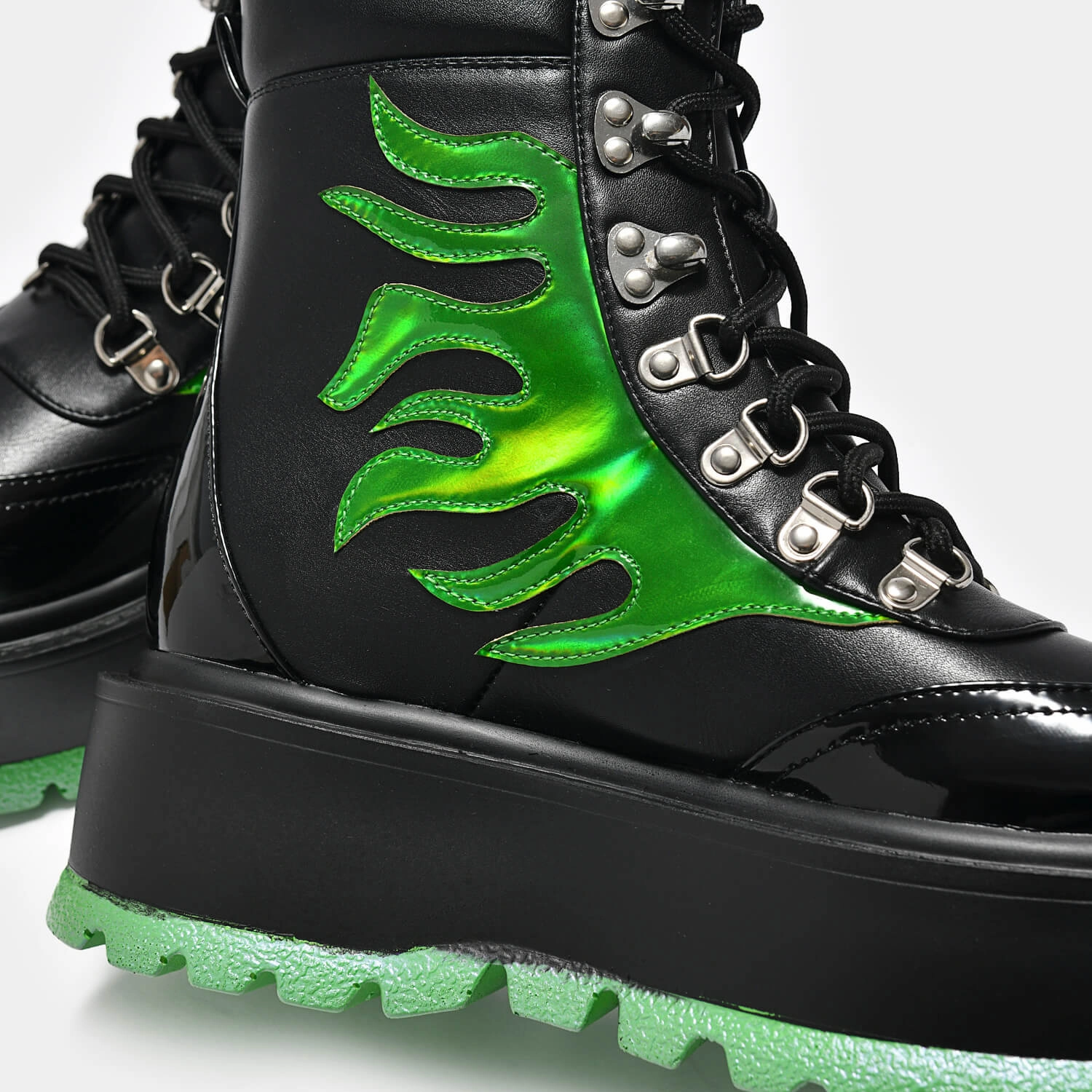 CHA CHA CHA Hologram Flame Boots Gore Tex Work Boots