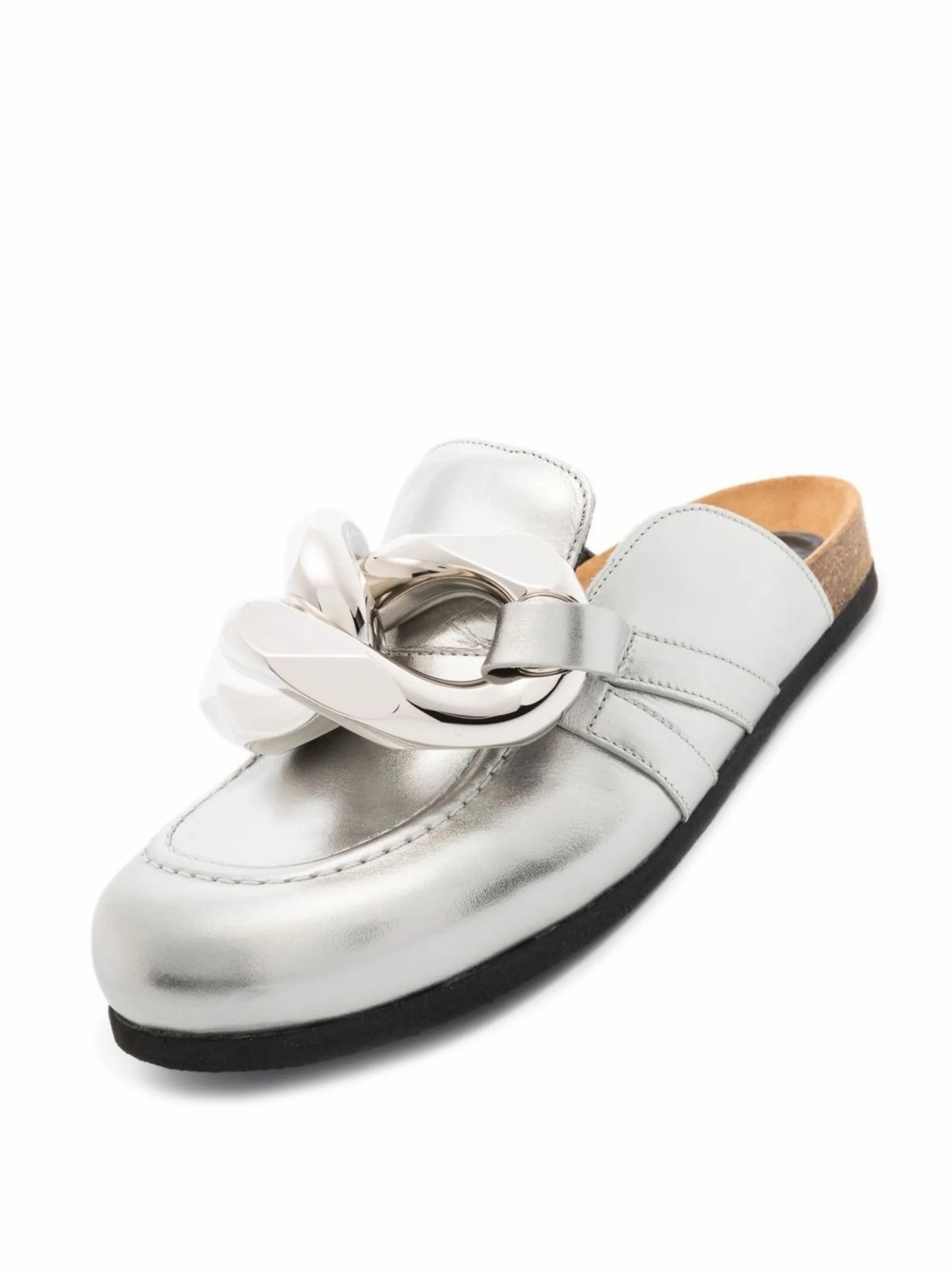 Chain metallic mules Suede Xl Casual Shoes