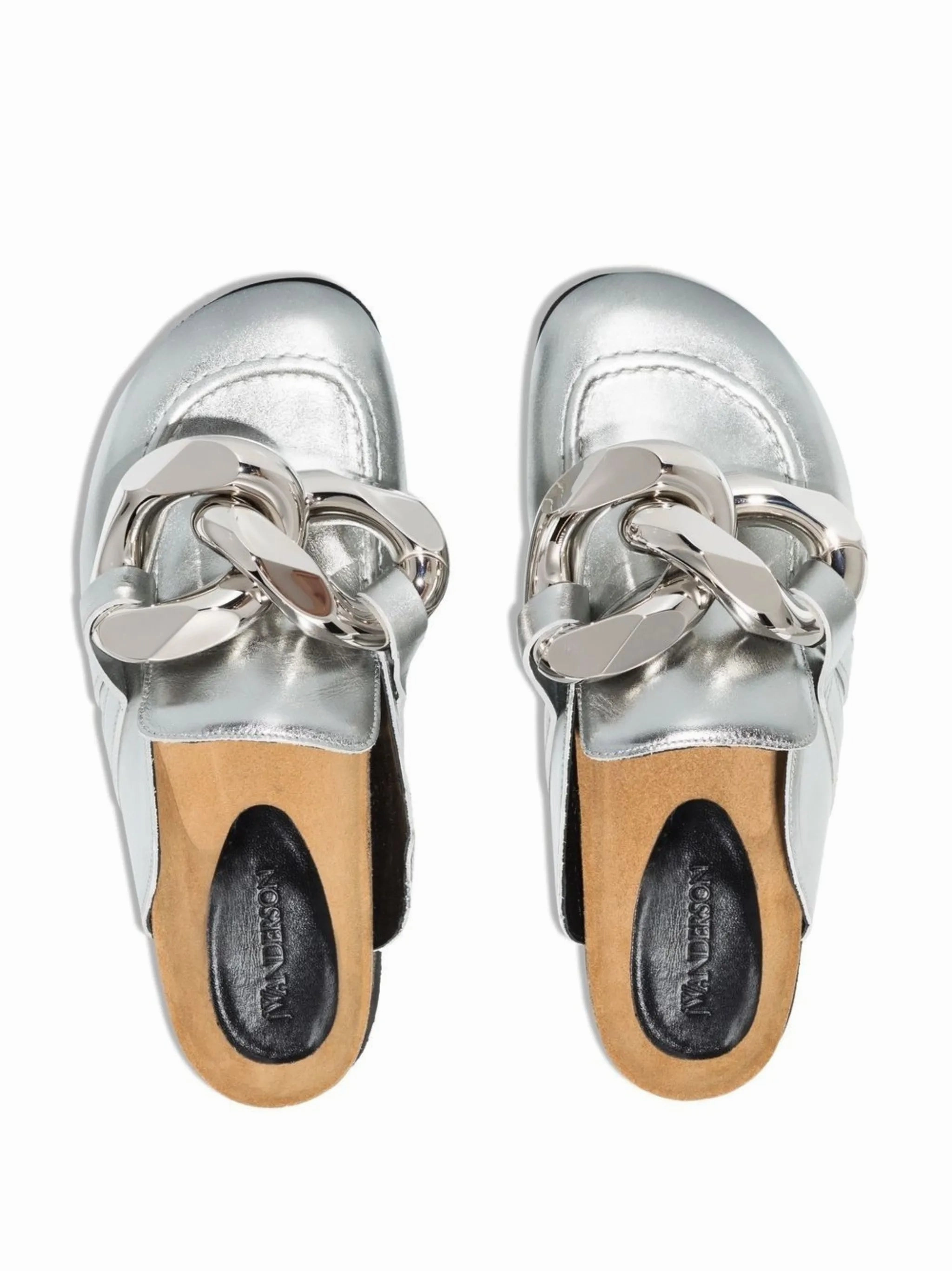 Shoes For Office Casual Chain metallic mules