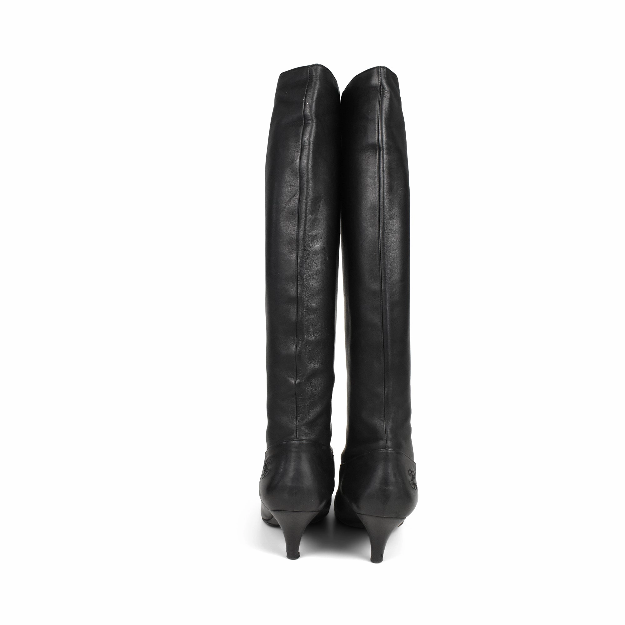 Knee High Cowgirl Boots Chanel Knee-High Boots - Women's 38
