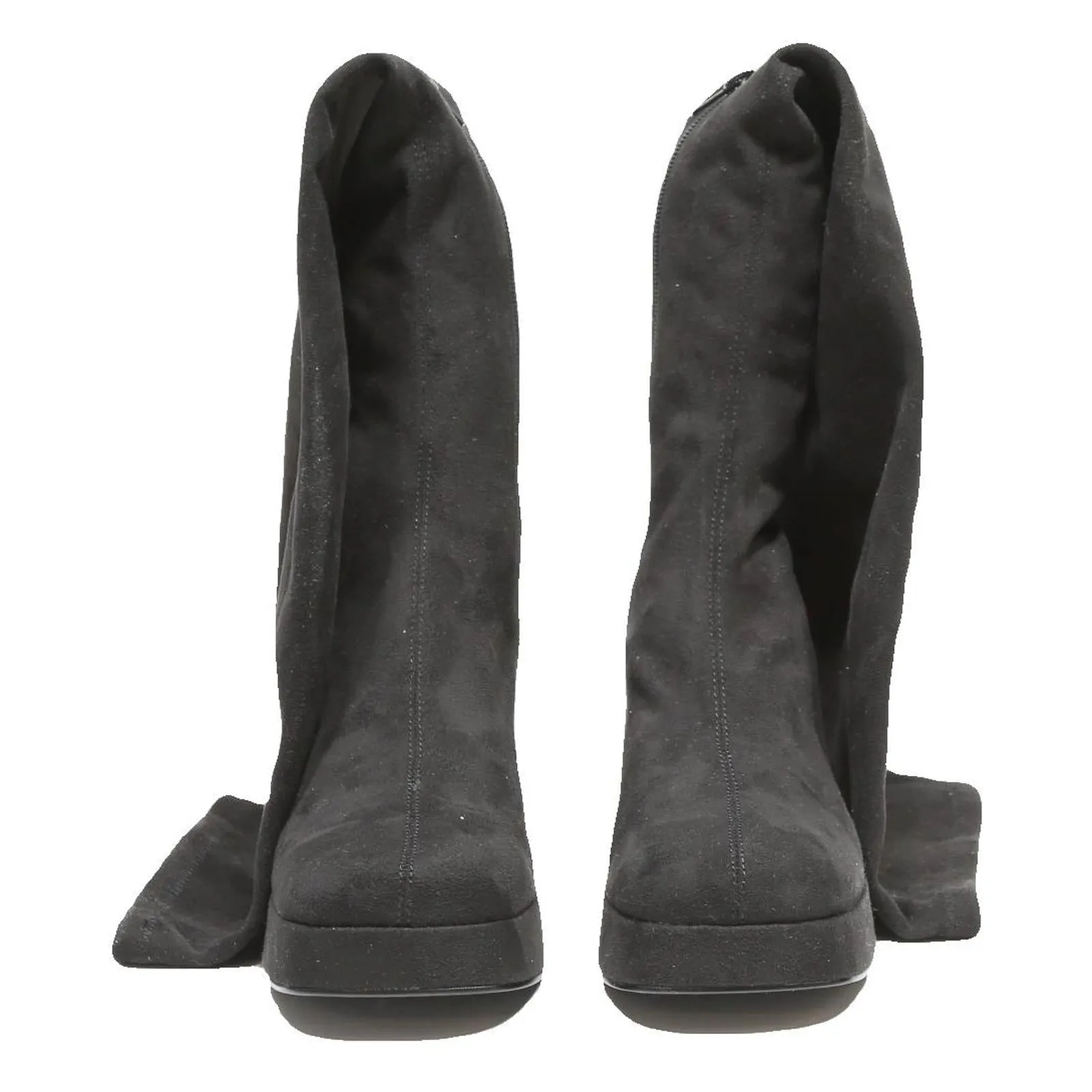 CHARLES & KEITH Womens Black Synthetic Ankle Boots UK 5 Stylish Platform Block Good Hiking Boots