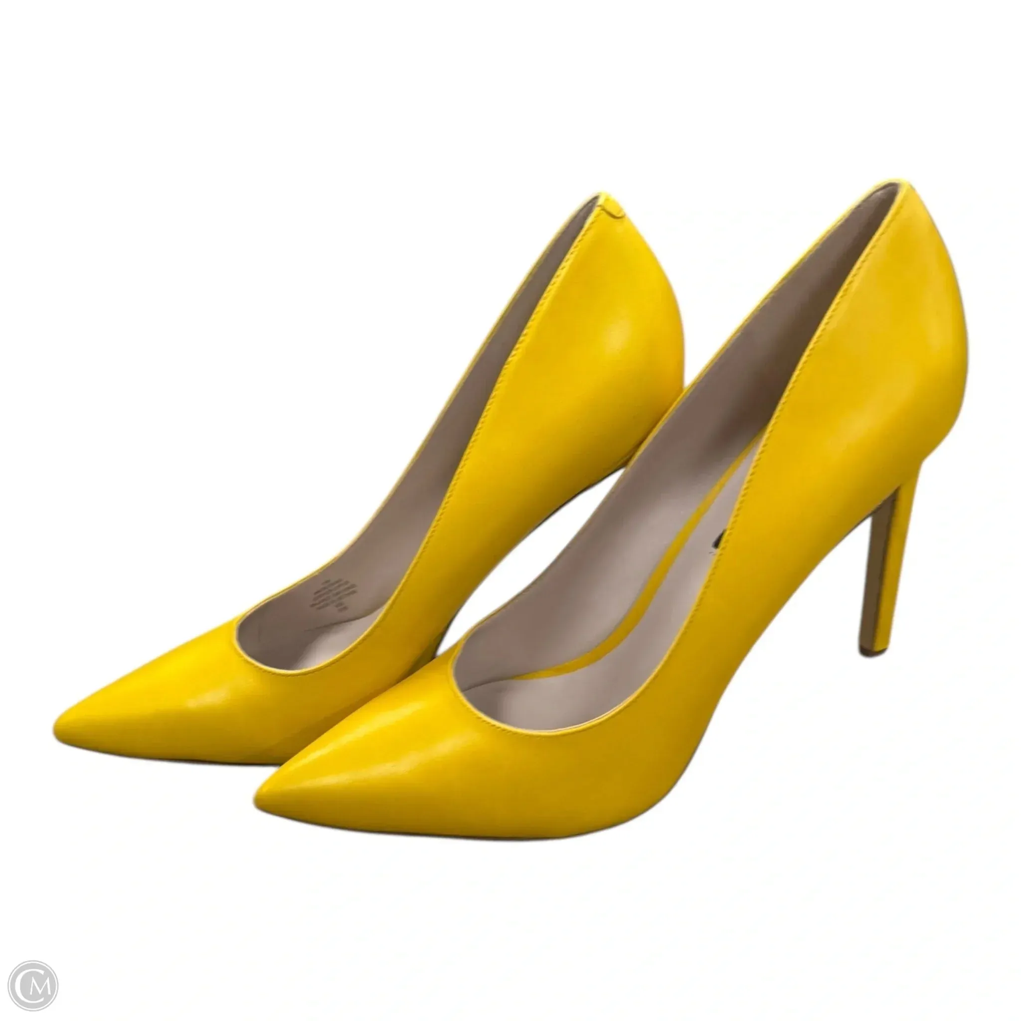 Leather Shoes Casual Shoes Heels Stiletto By Nine West In Gold, Size: 11