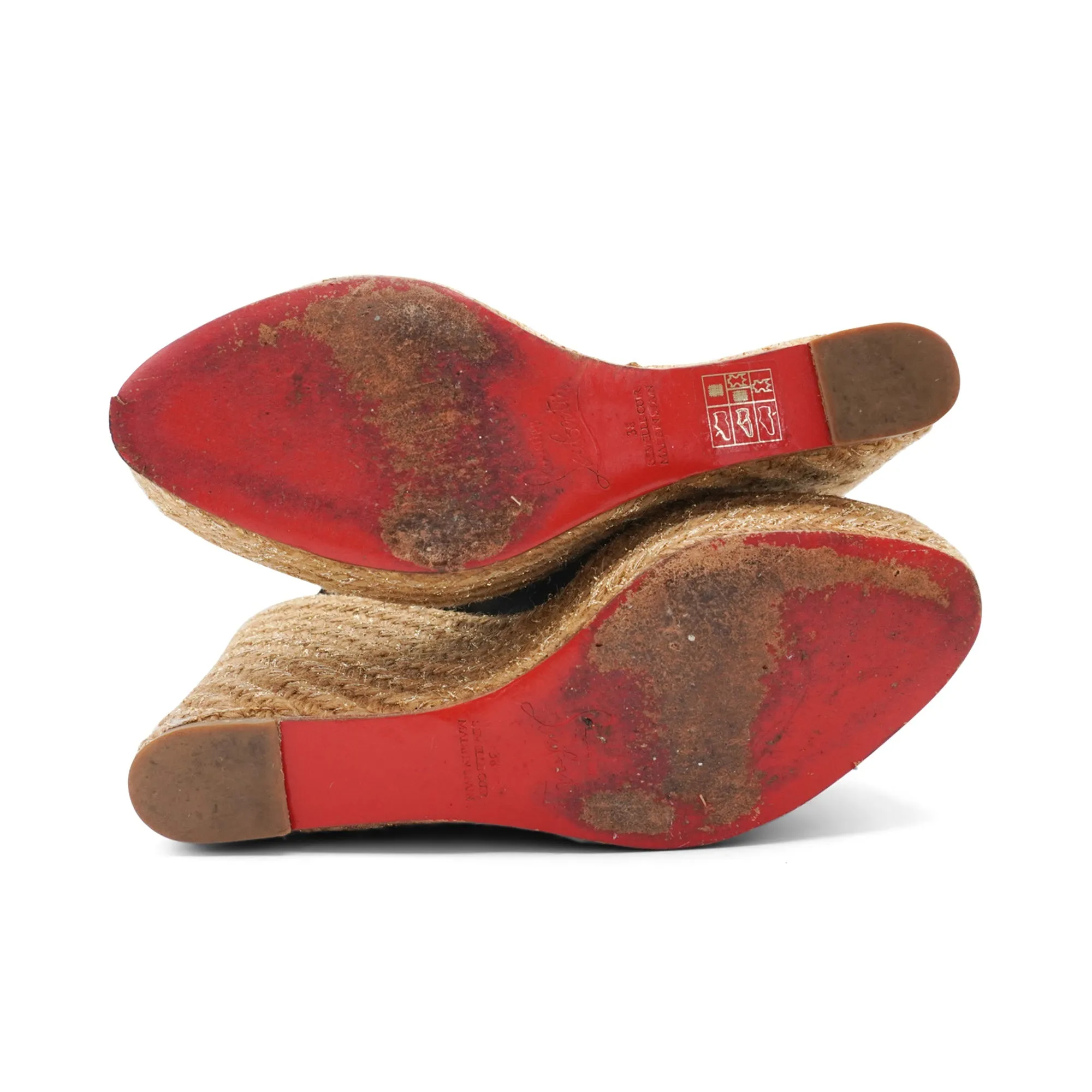 Best Casual Shoes To Wear With A Suit Christian Louboutin 'Menorca' Wedges - Women's 38