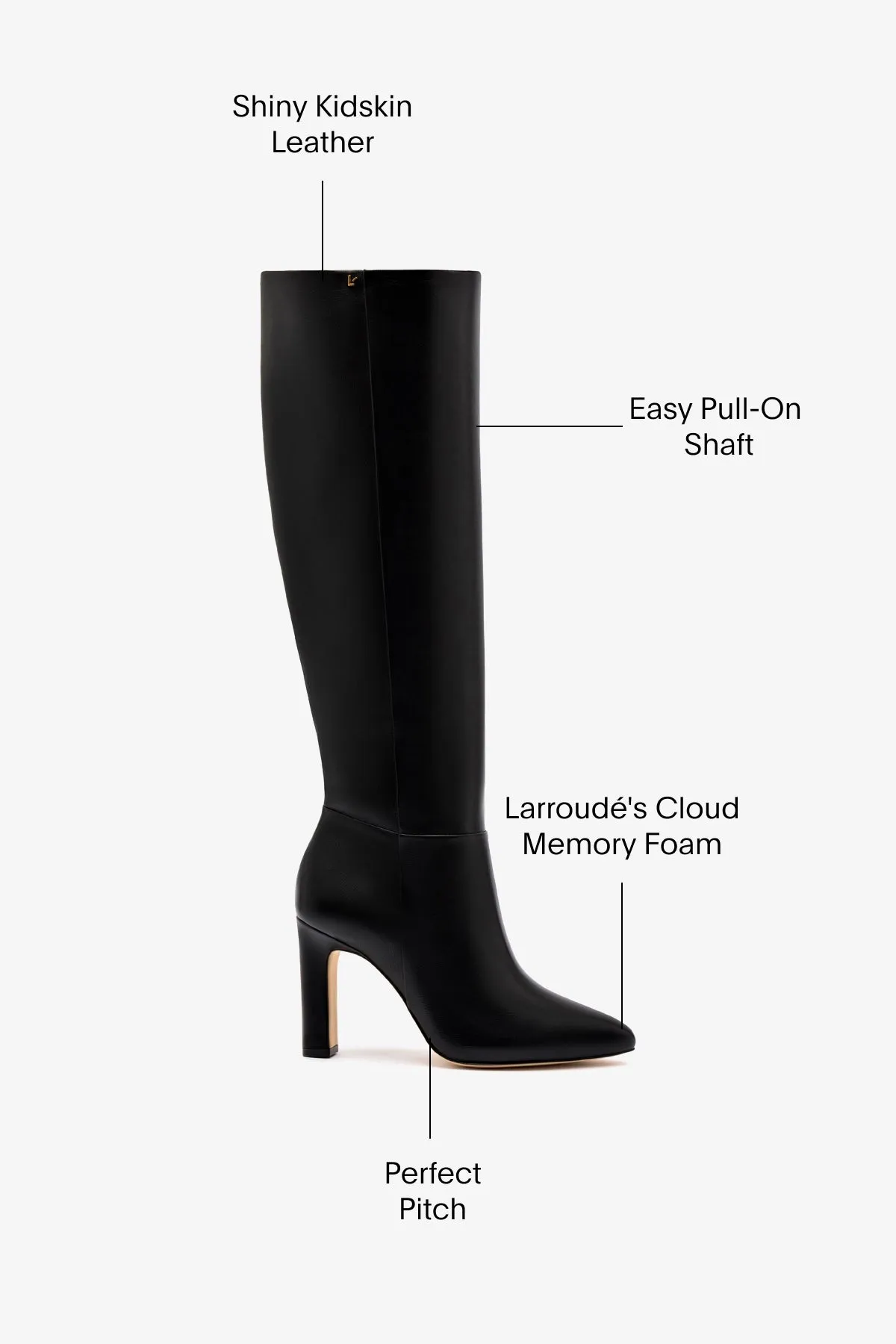 Lined Boots Cindy Hi Boot In Black Leather