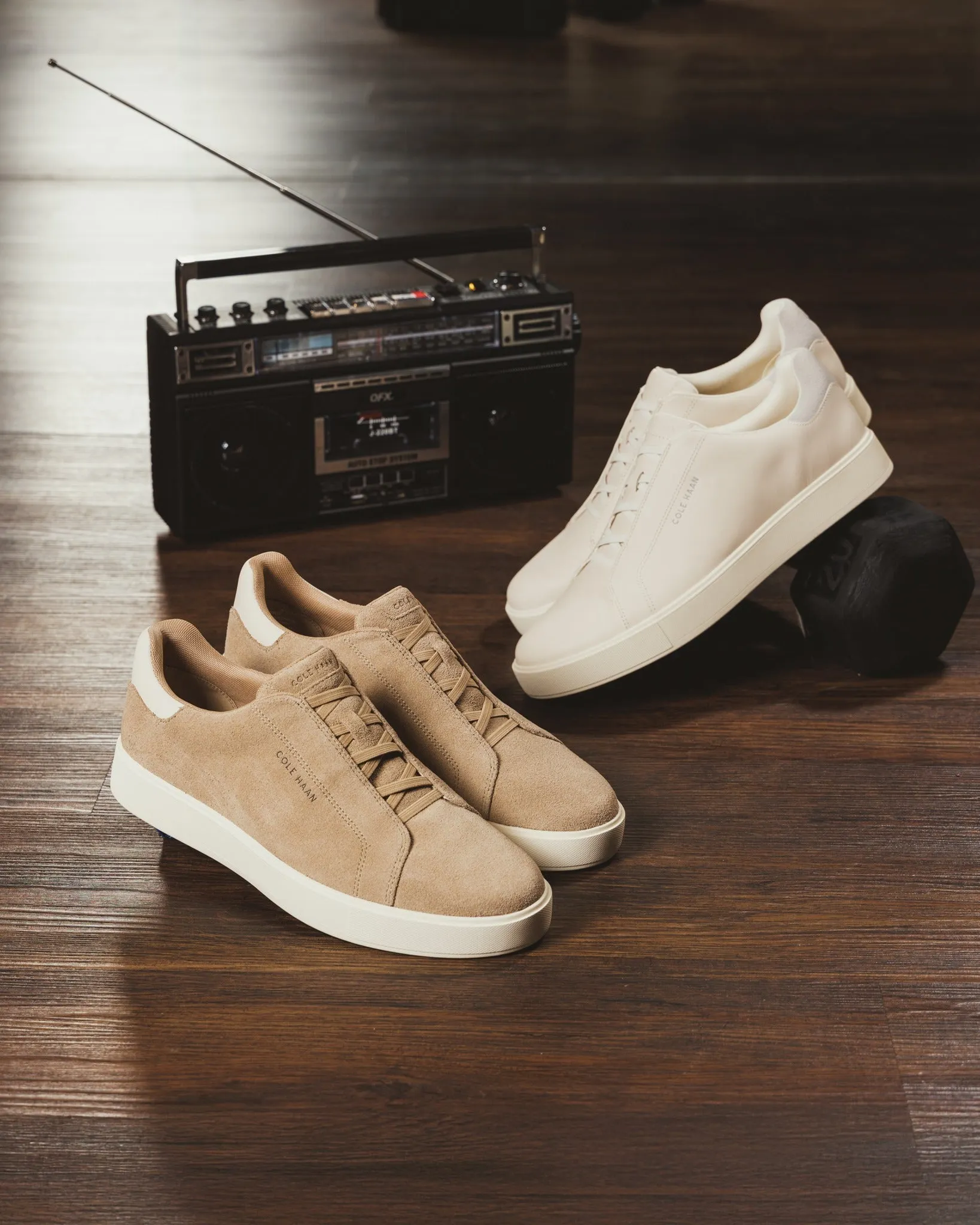 Preppy Casual Shoes Grandpro Luxe Slip On Ivory Ivory leathe