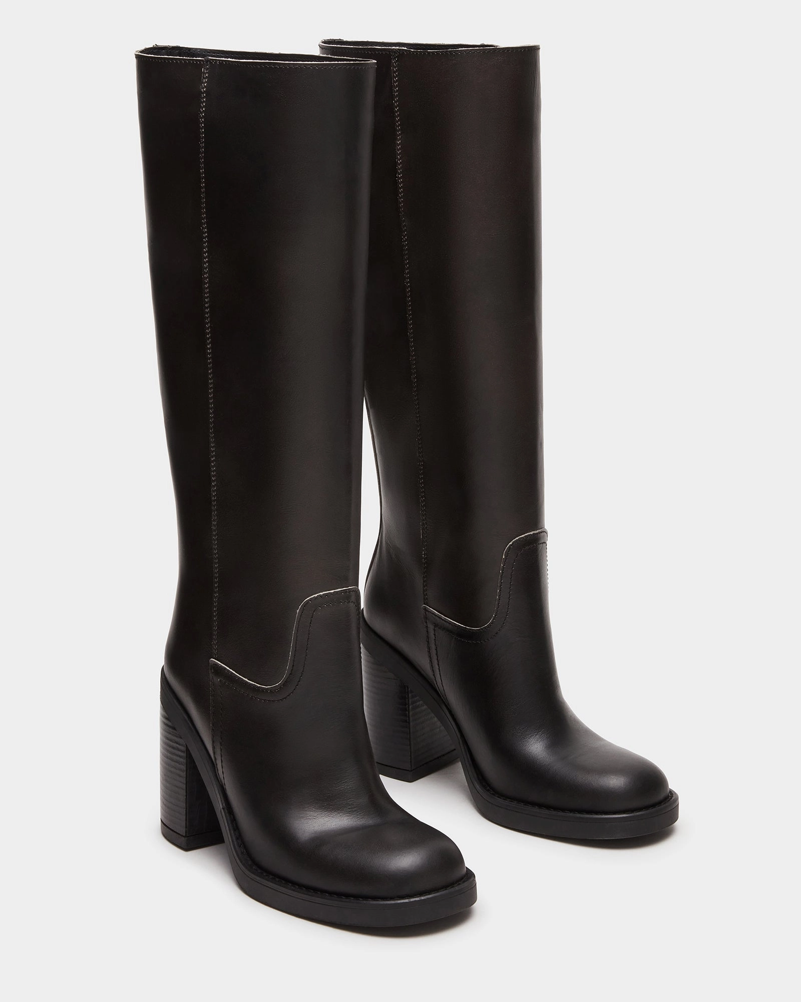 WESTLEY BLACK LEATHER Flower Boots