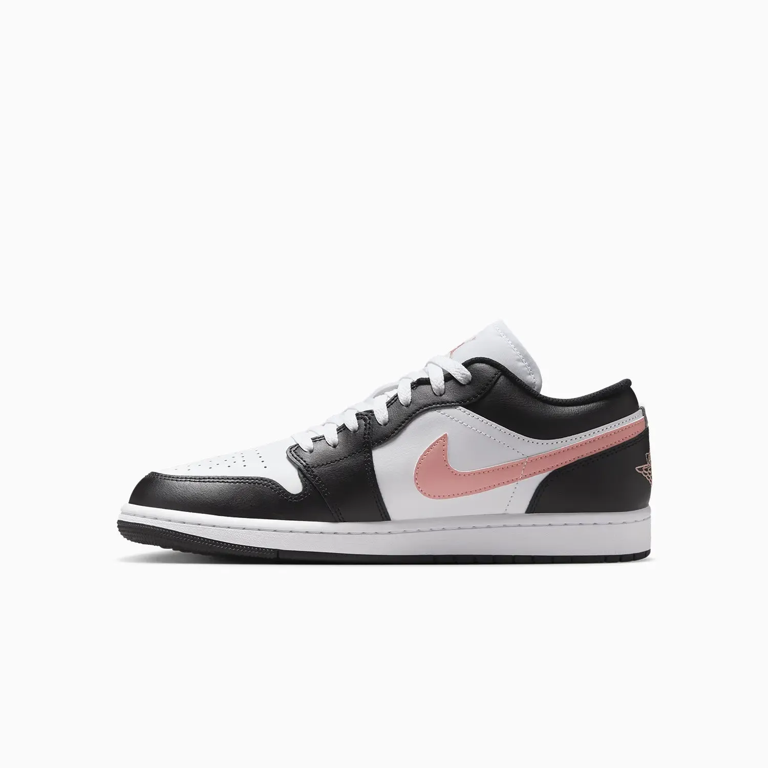 Men's Air Jordan 1 Low "Black Rust Pink" Smash Edge Sneakers