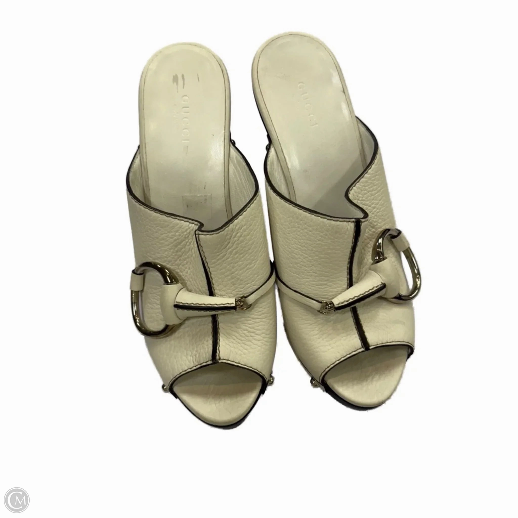 Casual Campus Shoes Shoes Luxury Designer By Gucci In White, Size: 9