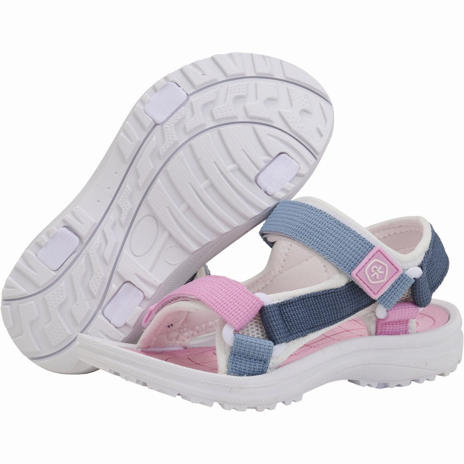 Color Kids Orchid Colorblock Sandals W. Velcro Cool Summer Sandals