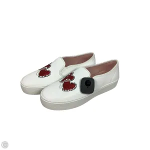 Shoes Designer By Kate Spade In Red & White, Size: 8 Leather Shoes