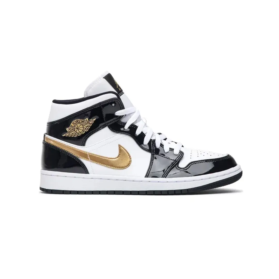 740 Casual Shoes Air Jordan 1 Mid Patent SE 'Black Gold' Sale