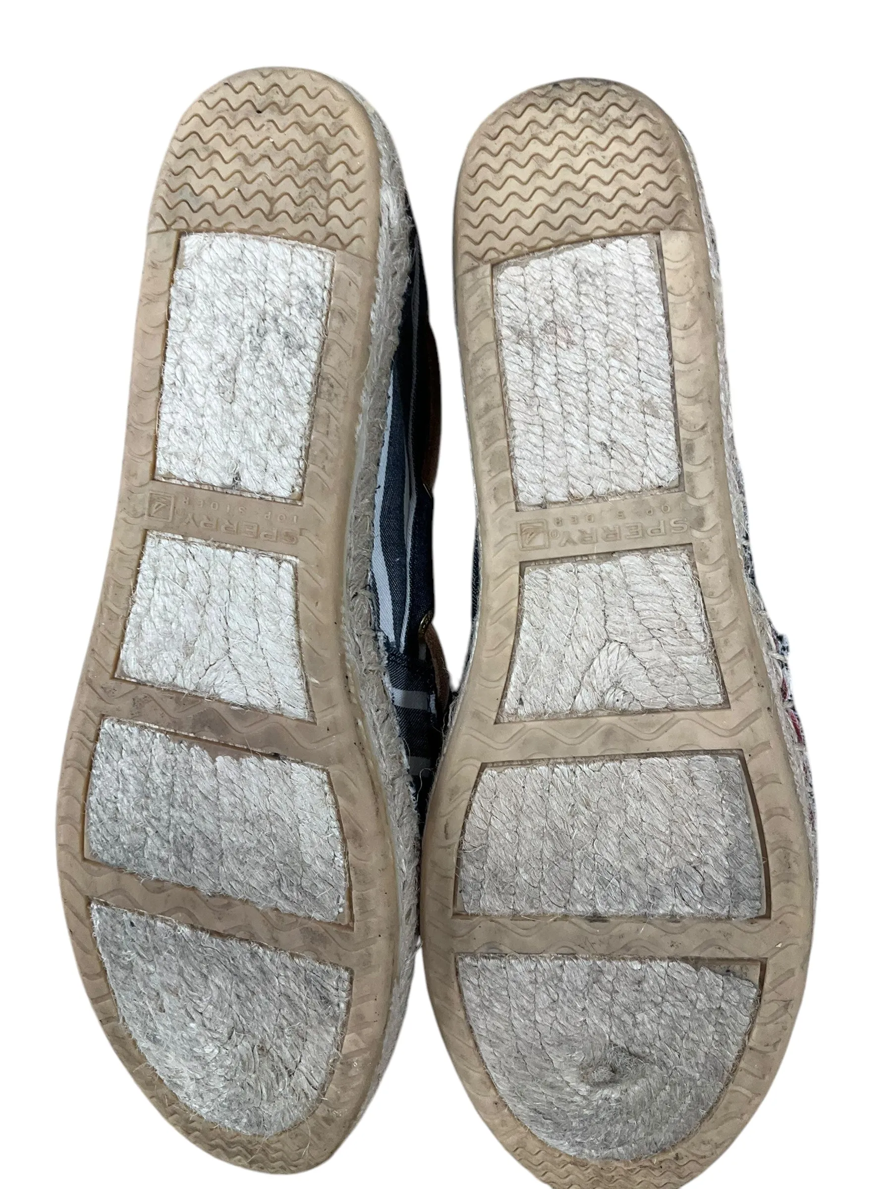 Comfortable Dress Flat Shoes Shoes Flats By Sperry In Striped Pattern, Size: 7