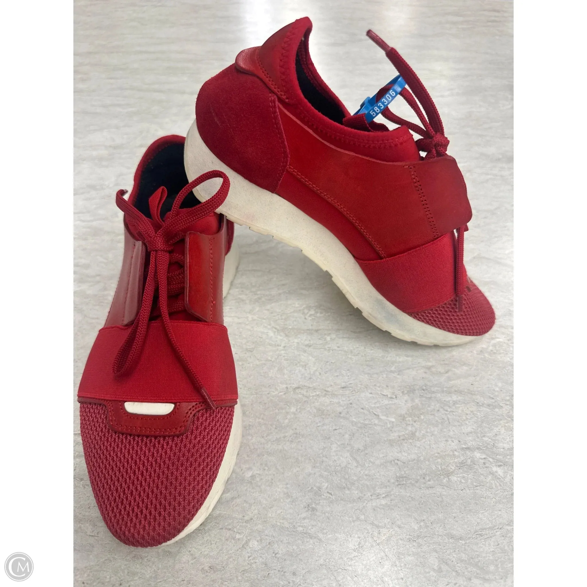 Air Metal Max Casual Shoes Shoes Luxury Designer By Balenciaga In Red, Size: 6