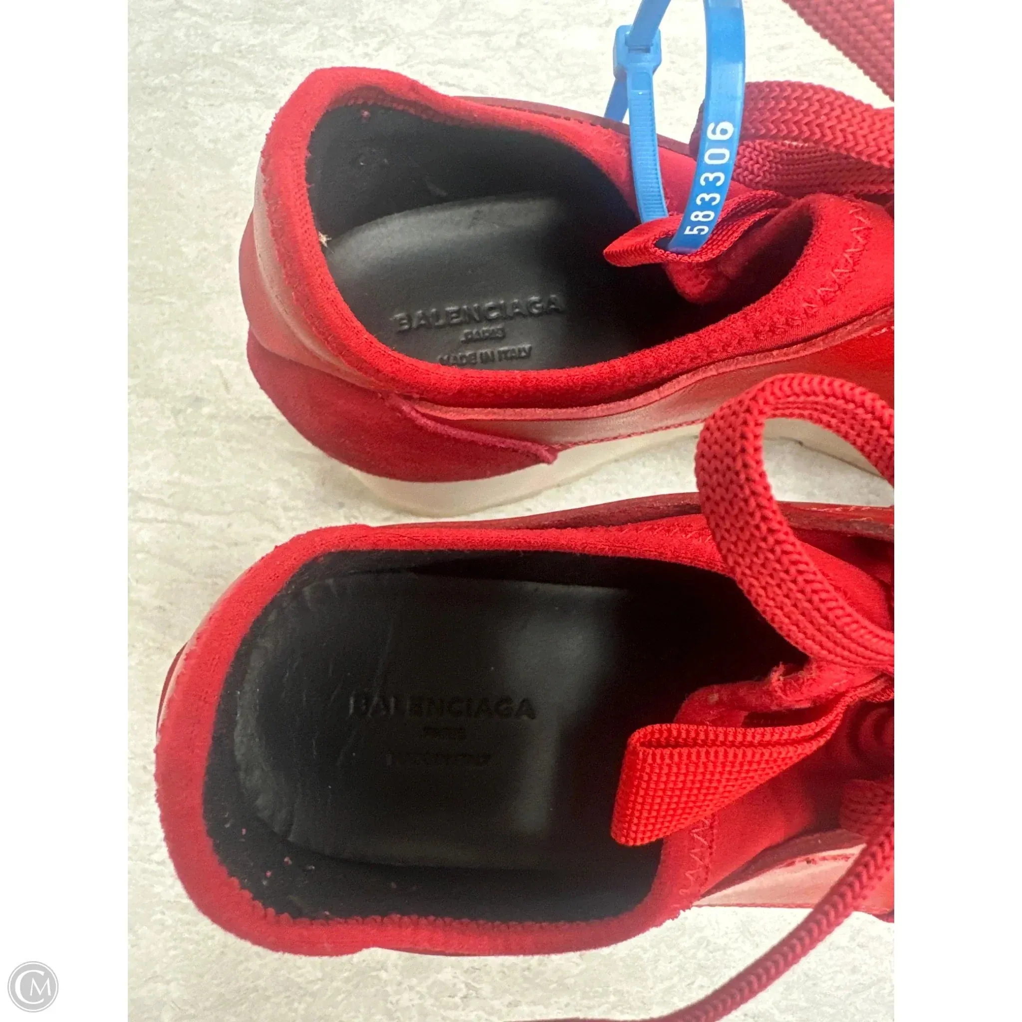 Shoes Luxury Designer By Balenciaga In Red, Size: 6 Wide Toe Box Casual Shoes
