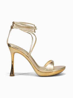 Lucia Gold Nappa Metal Casual Slipon Shoes