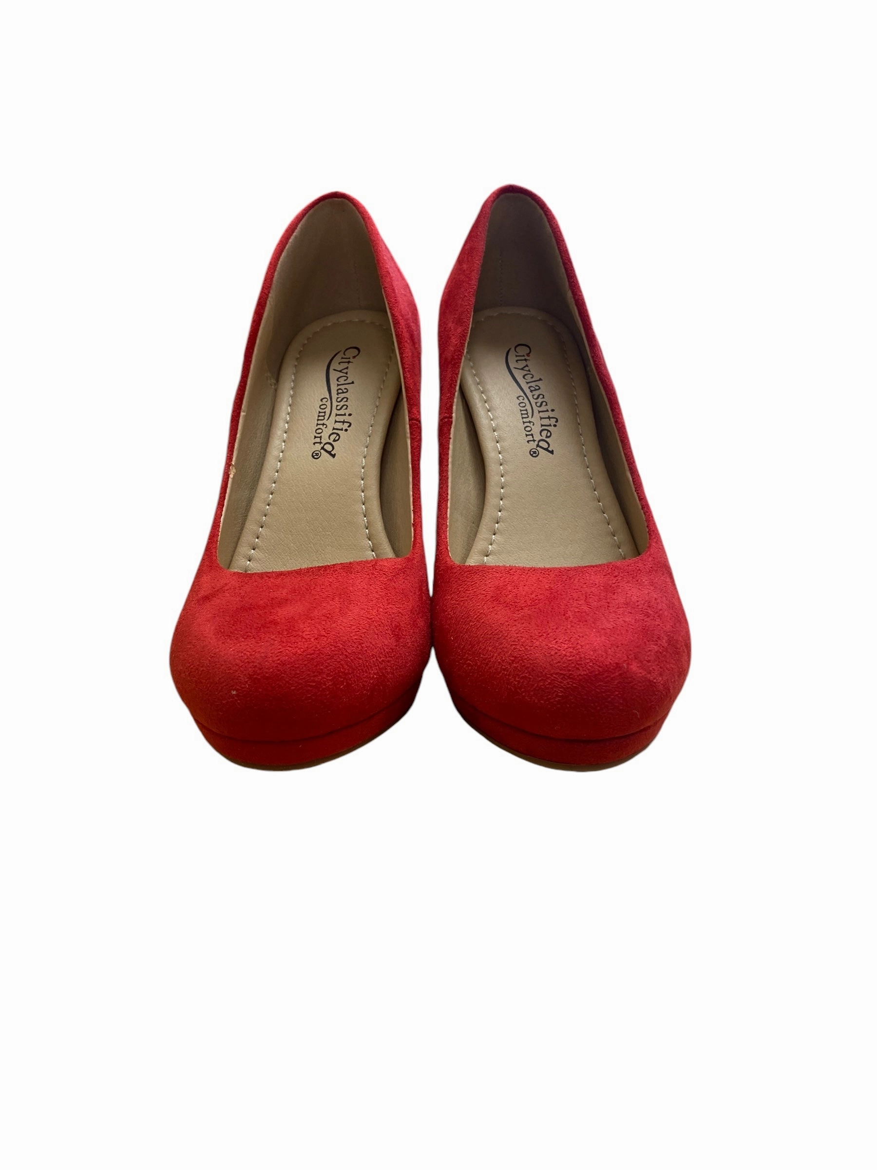 Shoes Heels Stiletto By City Classified In Red, Size: 7 Wearing Dress Shoes Casually