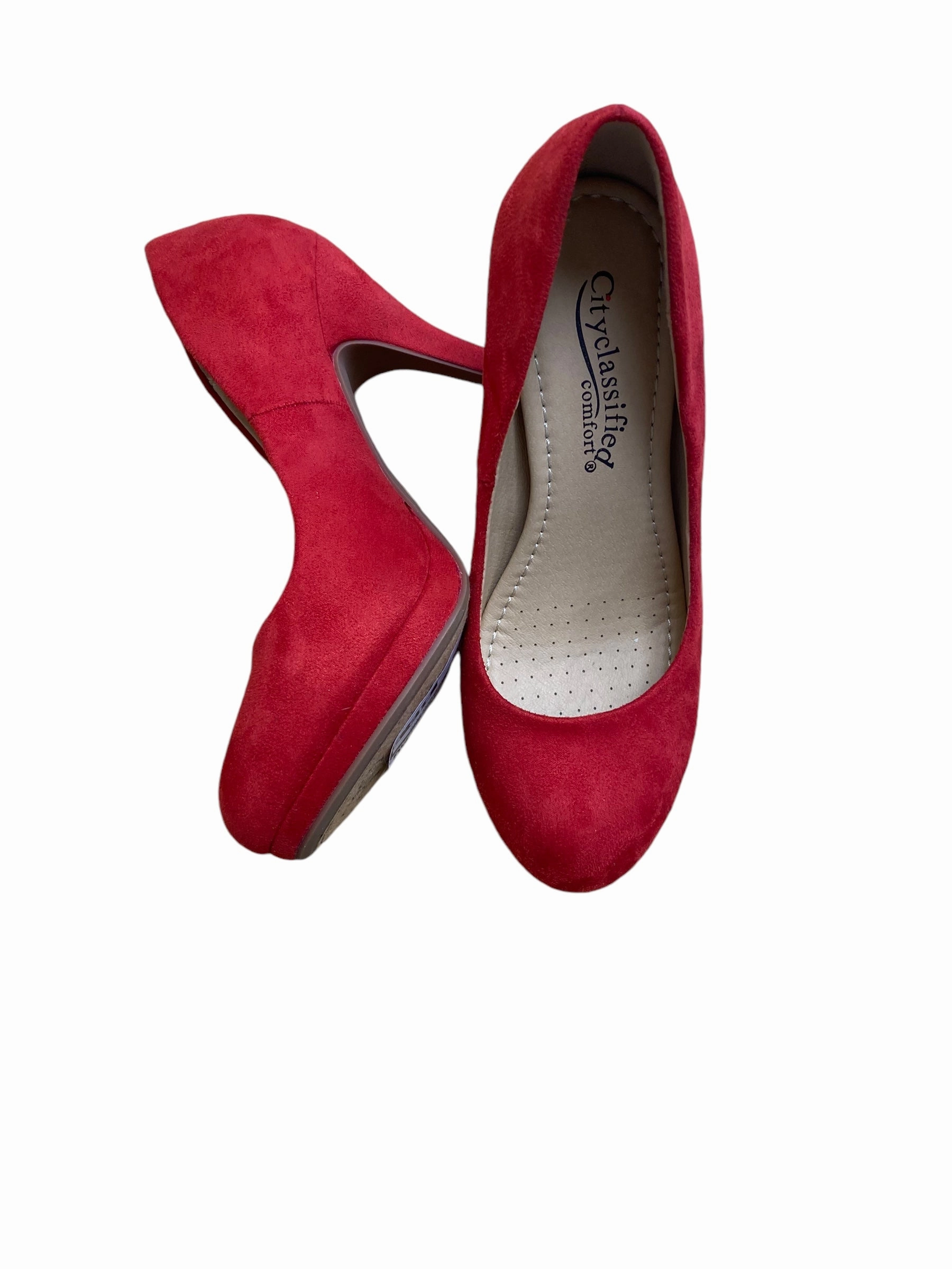 Campus Shoes Casual Shoes Heels Stiletto By City Classified In Red, Size: 7