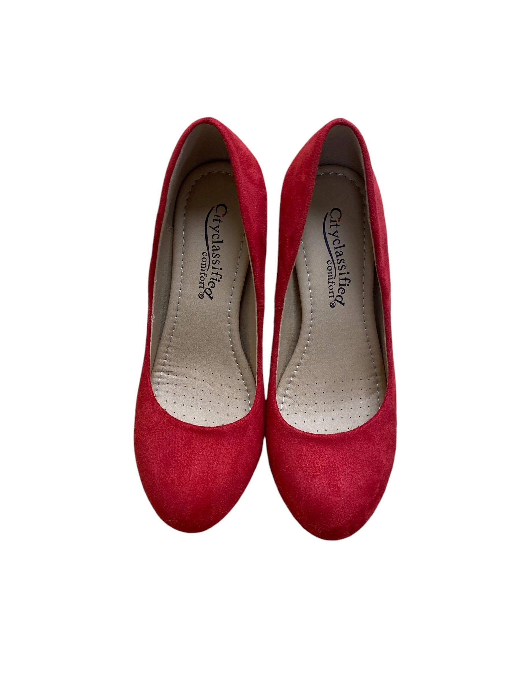 Normal Casual Shoes Shoes Heels Stiletto By City Classified In Red, Size: 7