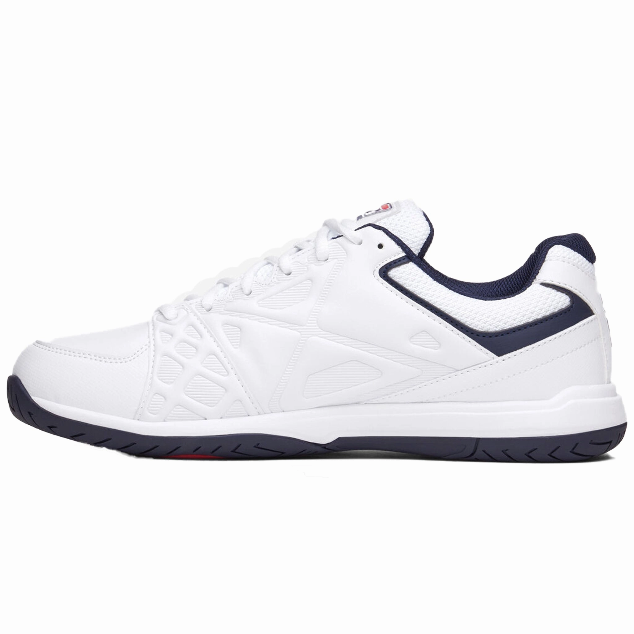 Green Casual Shoes Fila Men's 1PM00601 125 Double Bounce 3 White Navy Red Pickleball Shoes