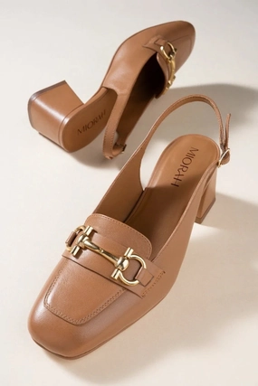 Super High Heel Shoes Allure Leather Sling Back Heels