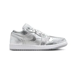 Ladies Casual Shoes Air Jordan 1 Low SE 'Metallic Silver' Women's (2024)
