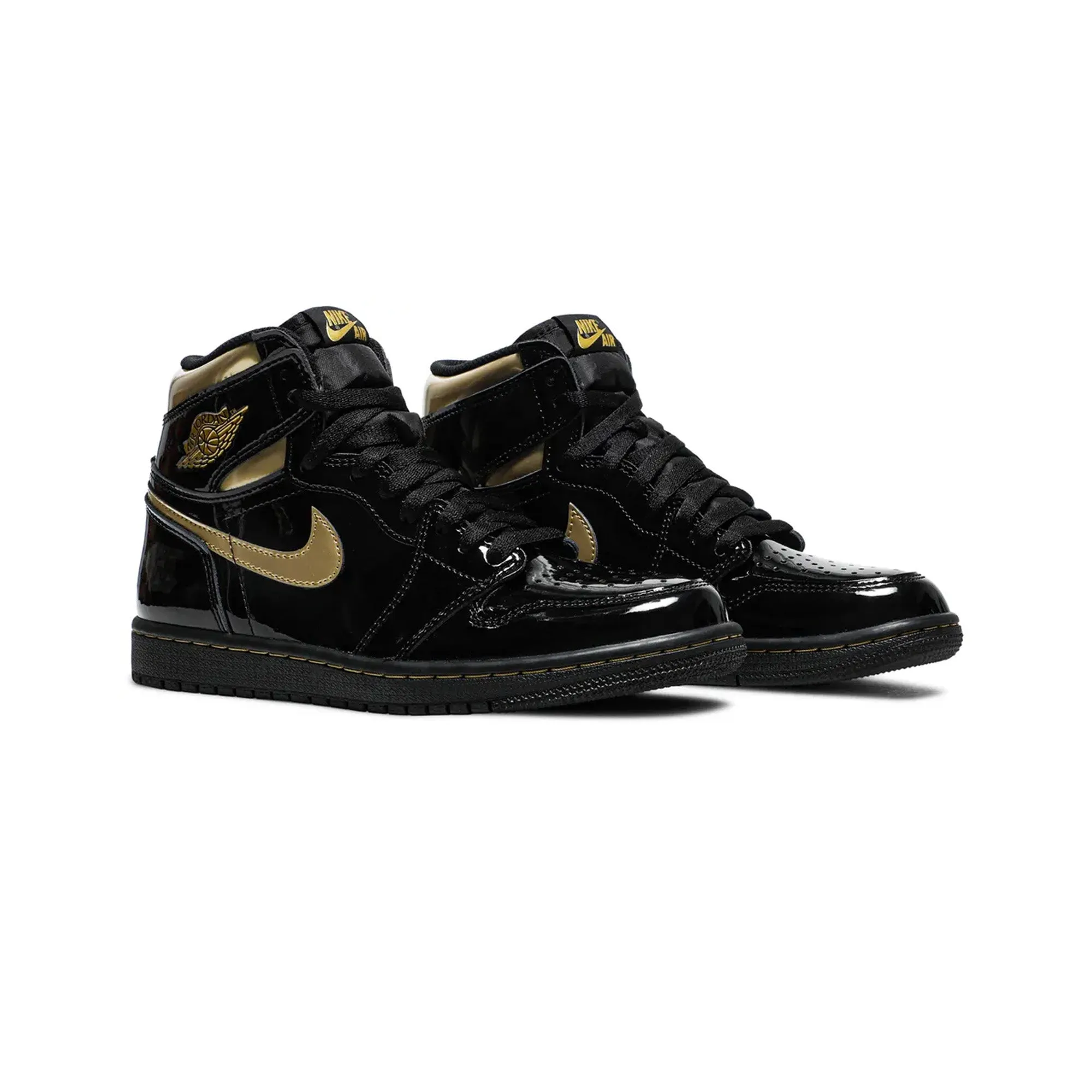 Air Jordan 1 High 'Black Metallic Gold' Impulse Casual Shoes