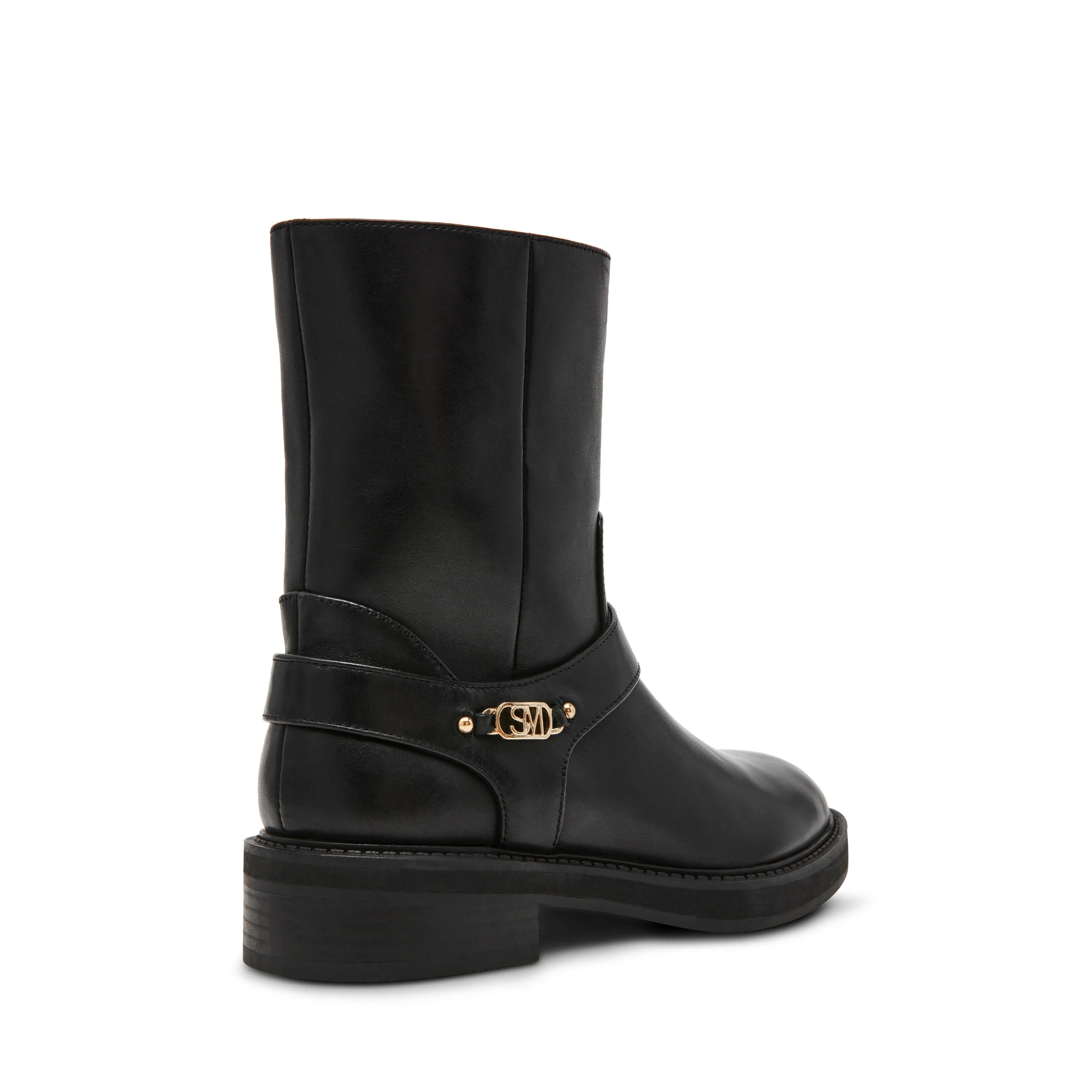 High Quality Work Boots Loophole Bootie BLACK LEAT