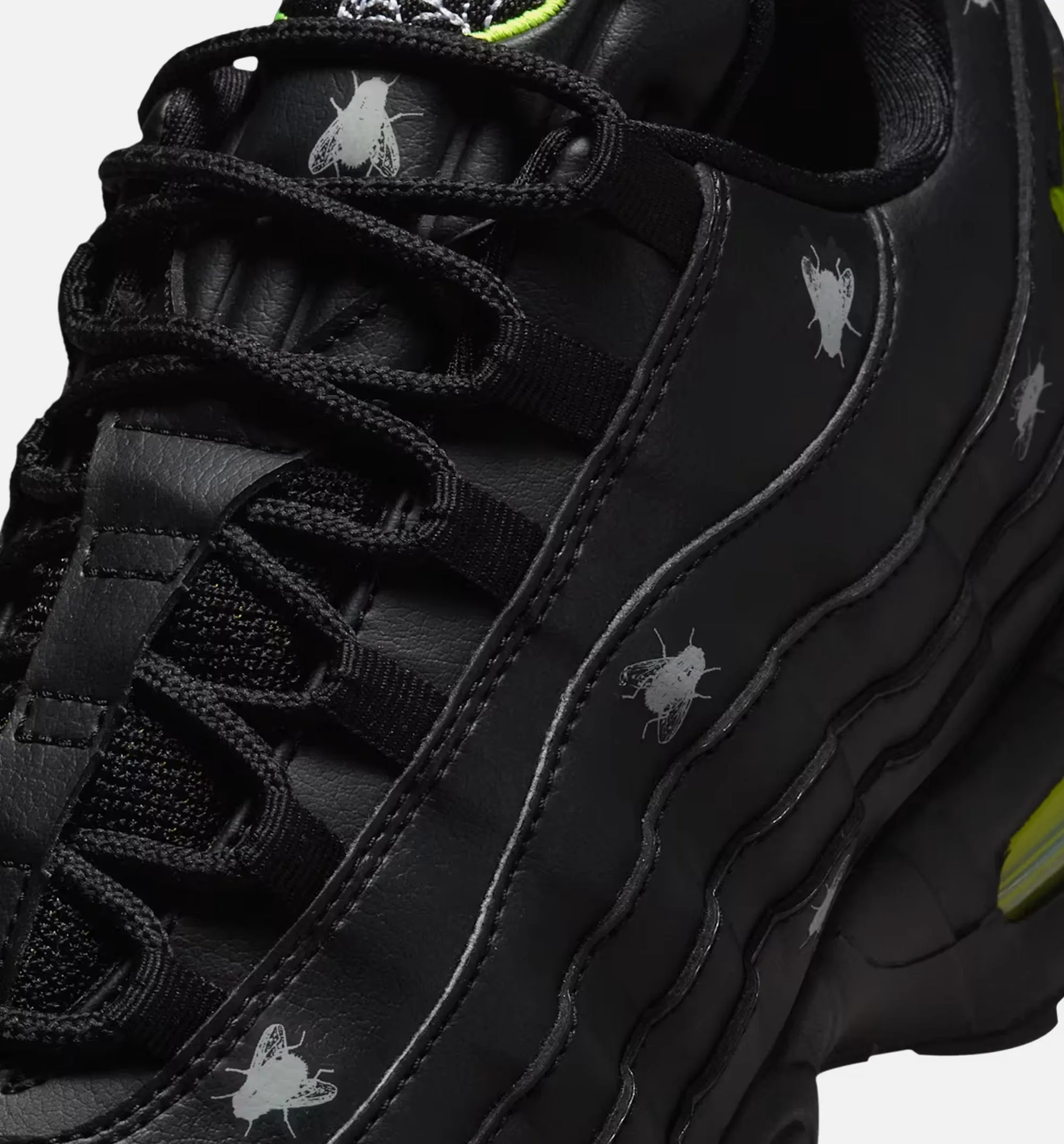 Shoe Size Nike Air Max 95 Premium Neon Yellow and Black Mens Lifestyle Shoe - Neon Yellow/Black