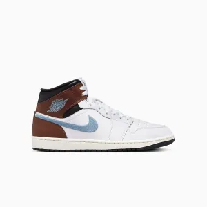 Best Supportive Sneakers Men's Air Jordan 1 Mid SE "Brown Blue Grey"