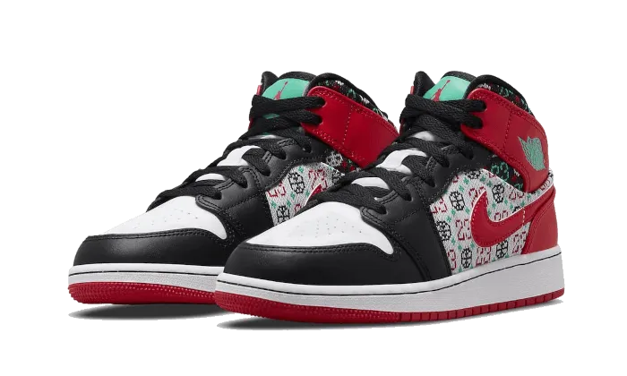 Wide Basketball Sneakers Air Jordan 1 Mid Holiday (2021)