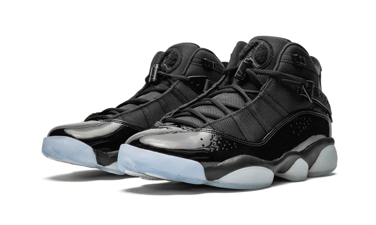 Air Jordan 6 Rings "Black Ice" Silver Sneakers Certification