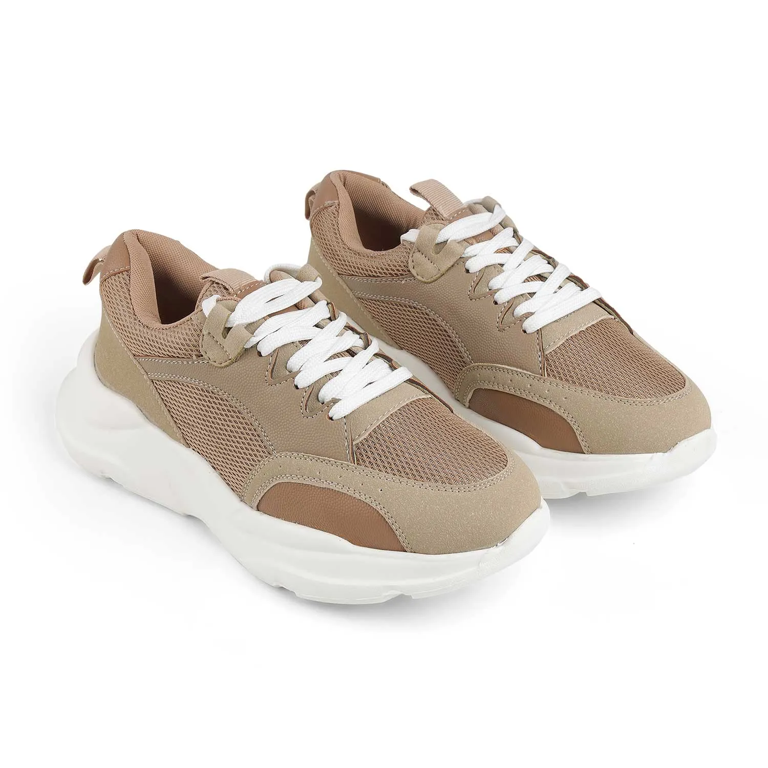 Sneakers Bootcut Jeans Tresmode Nordi Khaki Women's Sneakers