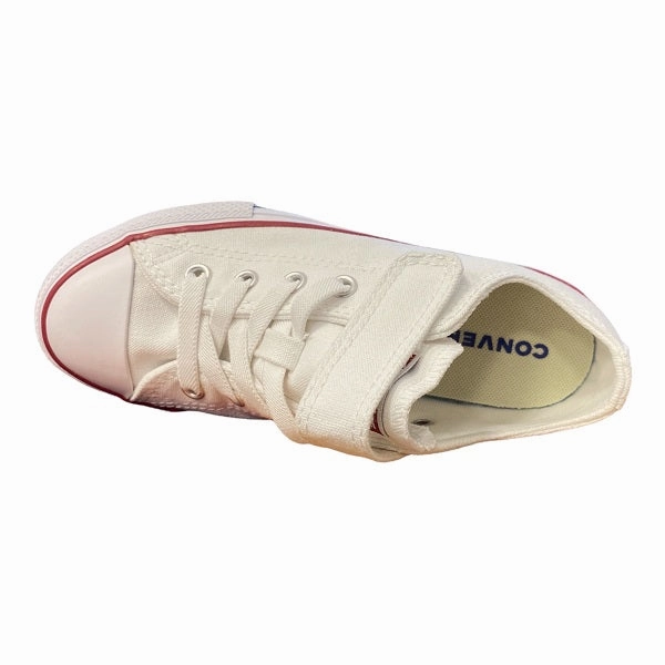 Converse scarpa sneakers da ragazzi con elastico e velcro Chuck Taylor All Star 372882C bianco Sneakers Comfortable