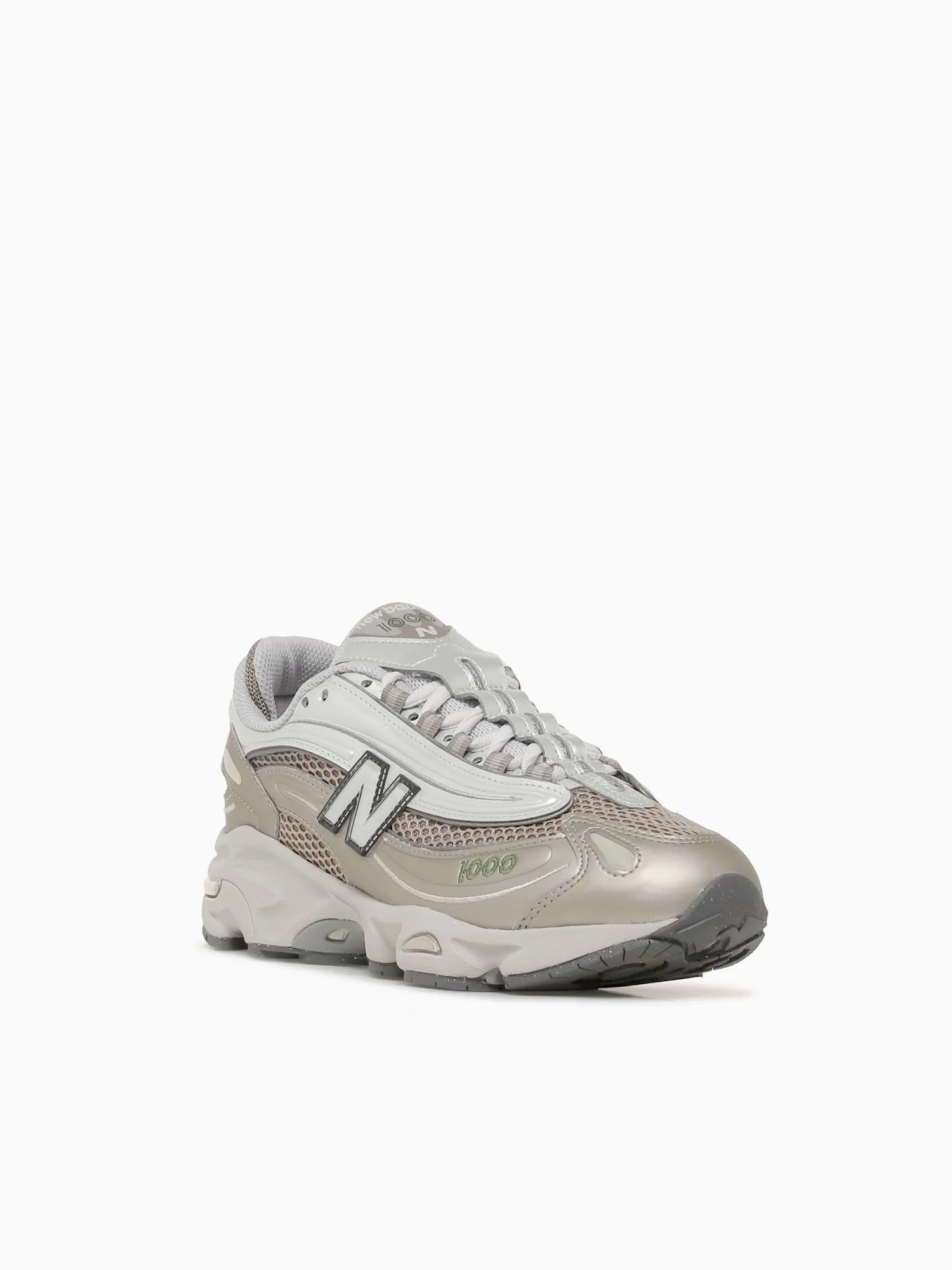 1000 Silver Metalic Leather Business Casual Platform Shoes