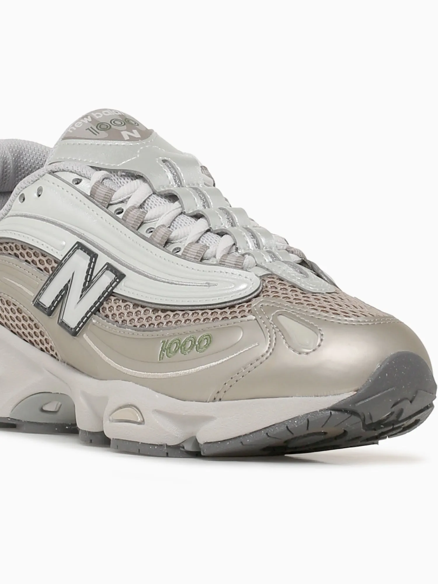 Casual Lace Up 1000 Silver Metalic Leather