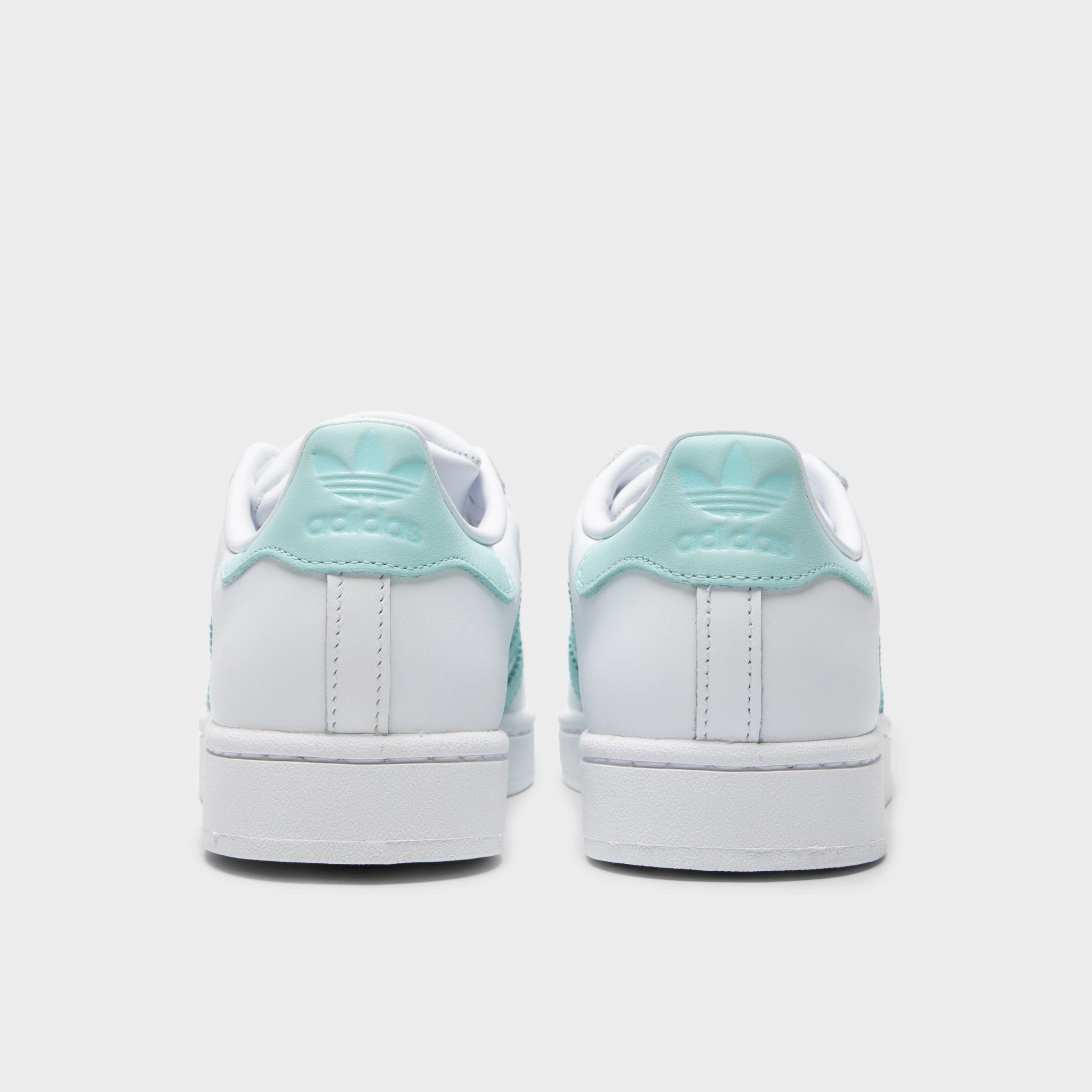adidas Women's Superstar II White / Semi Flash Aqua - Easy Mint Darth Vader Adidas Shoes